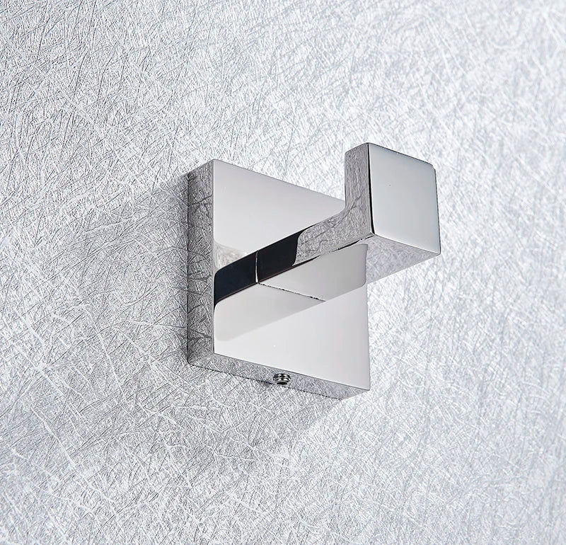 Bathroom Hardware Chrome Robe Hook Towel Rail Bar