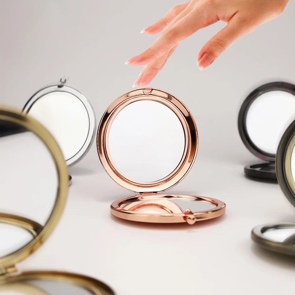 5pcs 57mm Compact Mirror Purses Pocket Makeup Mirror
