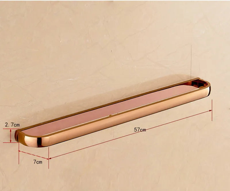 Rose Gold Double Towel Bars Bathroom Towel Ring