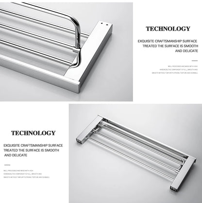 Stainless Steel Bathroom Wall Shelf Towel Bar Rack