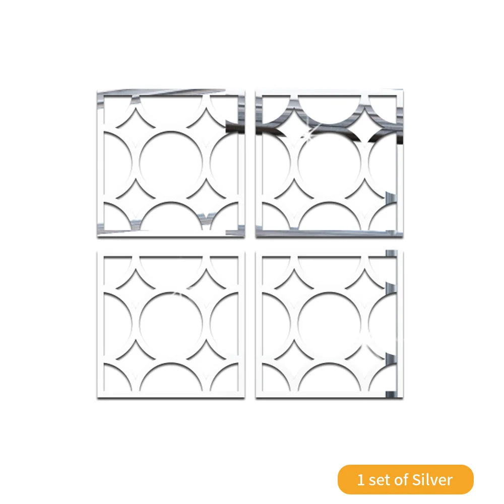 Mirror Wall Stickers Decor Self-Adhesive Furniture Sticker