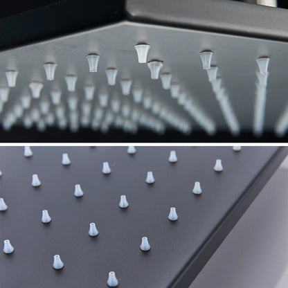 Rozin Led Matte Black Shower Head 40 80cm