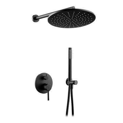 Bagnolux Gun Gray Bath Shower Brass Head Rianfall