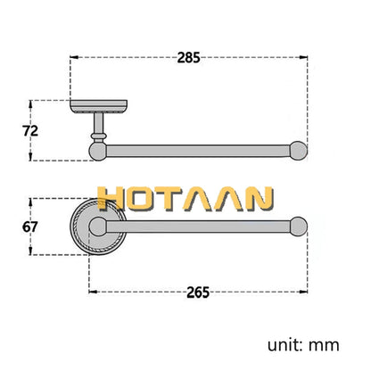 Solid Brass Bathroom Robe Hook Paper Holder Towel