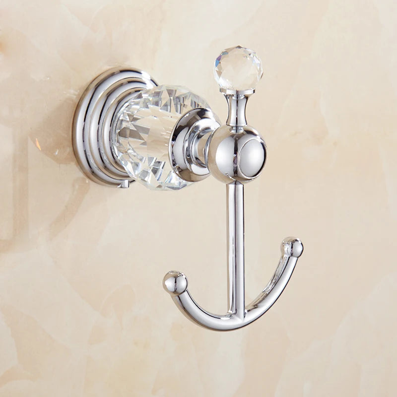 Bathroom Hardware Crystal Bath Towel Shelf Toilet Paper