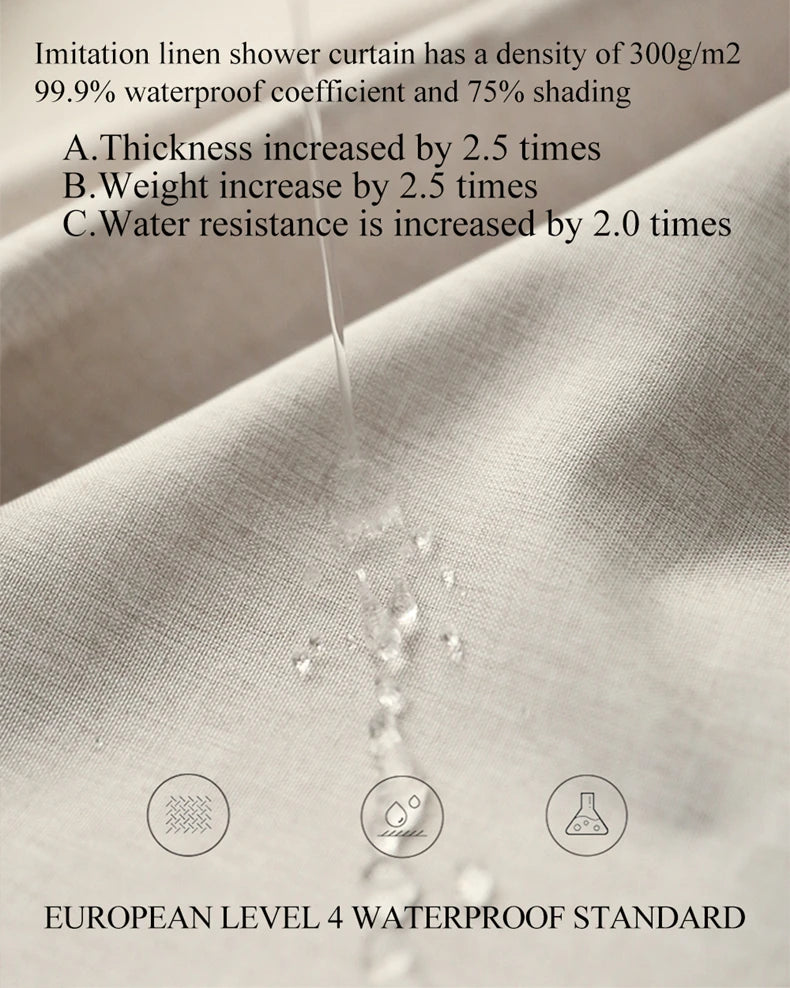 Not In/Roman Hole Shower Curtain Bathroom Quality Waterproof