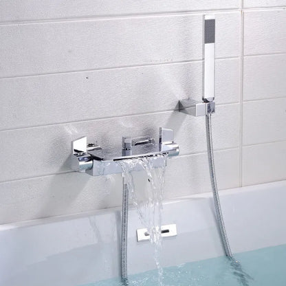Tuqiu Rose Gold Bathtub Shower Faucet Brass Bathtub