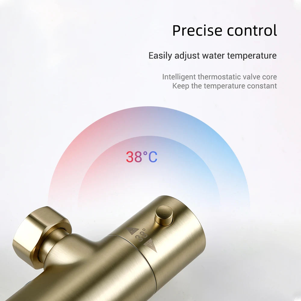 Shower System Thermostatic Shower Faucet Thermostat Bathroom