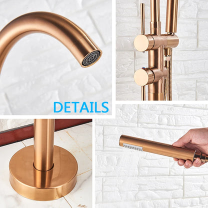 Rozin Black Floor Standing Bathtub Faucet Colors Standing