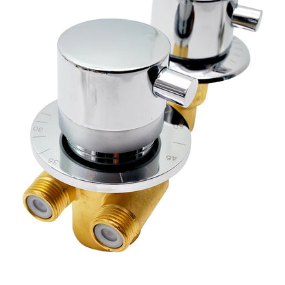 Brass Thermostatic Shower Faucet Way Output Shower Room