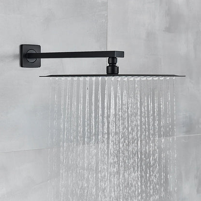 Black Shower Wall Mounted Shower Faucet Mixer 8/10/12/16