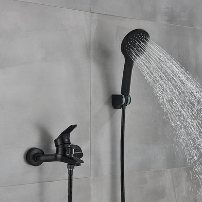Matte Black Shower Faucet Wall Mount Bathroom Shower
