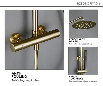 Thermostat Shower Mixer Valve Bathroom Thermostatic Faucet Wall