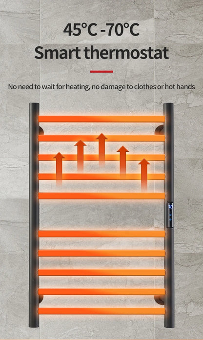 Smart Electric Towel Rack Stainless Steel Heated Towel