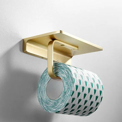 Bathroom Towel Rack Corner Shelf Paper Holder Hook