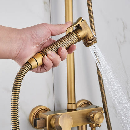 Rain Shower Bidet Spray Faucet Antique Bronze Finished