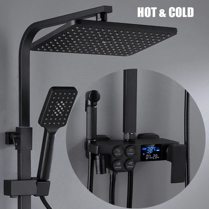 Cold Shower System Bathroom Led Digital Shower Wall