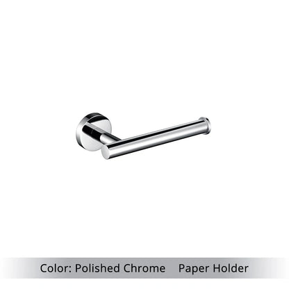 Bathroom Hardware Kit Brushed Stainless Steel Round Wall