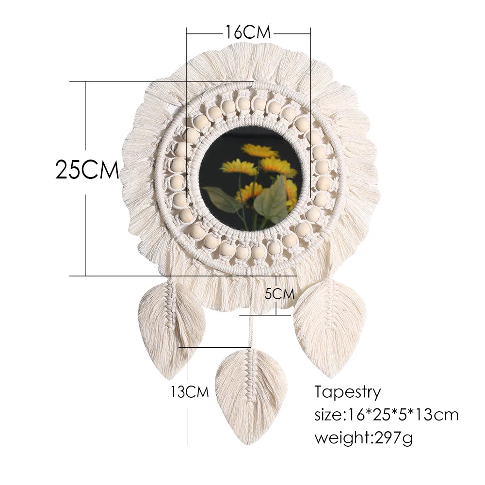 Wall Mirror Macrame Decorative Mirrors Boho Decor Wall