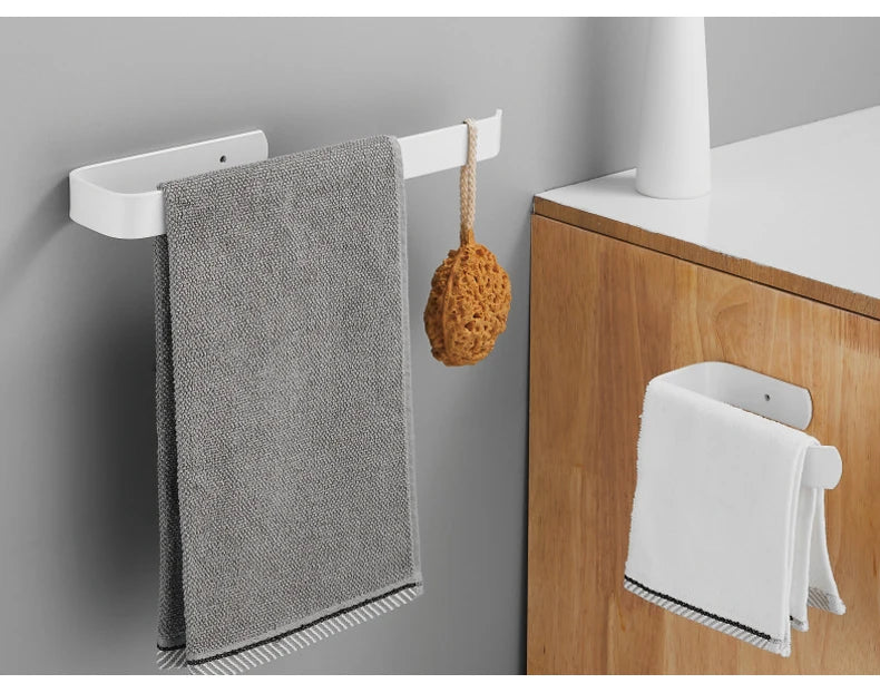 30-50cm Black Bath Towel Holder Bathroom Towel Rack