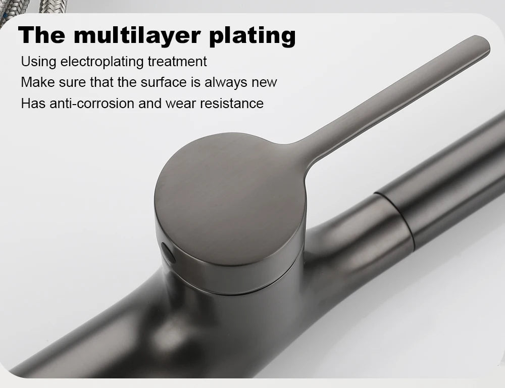 Deck Mounted Faucet Pull Out Mixer Tap Bagnolux