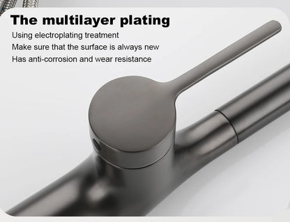 Deck Mounted Faucet Pull Out Mixer Tap Bagnolux