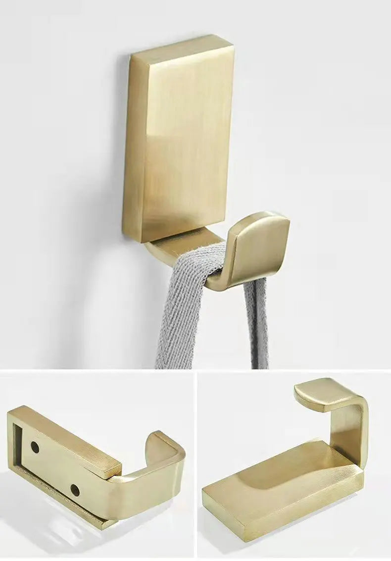 Brush Gold Stainless Steel Clothes Hook Wall Mounted