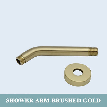 Brushed Gold Bathroom Shower Rainfall Shower Head Handle