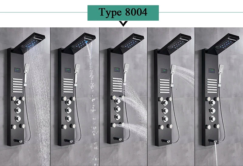 Luxury Led Shower Panel Spa Massage Jet Shower
