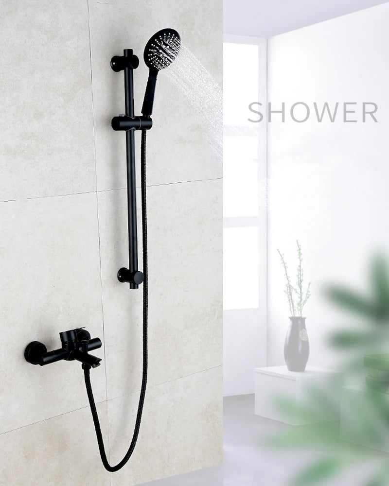 Bathroom Shower Faucet 304 Stainless Steel Triple Bathtub