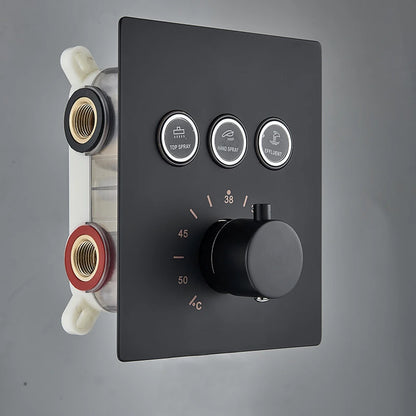 Chrome Thermostatic Shower Mixer Valve Shower Panel 2/3-Way
