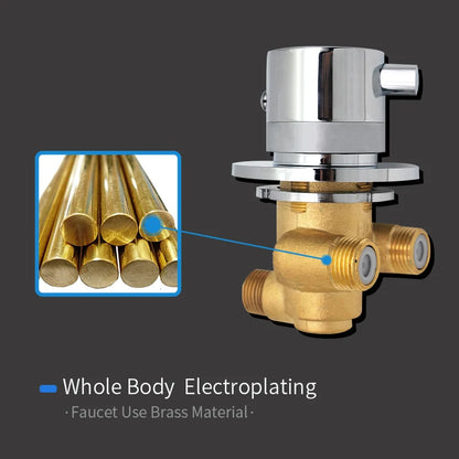 Way Output Thermostatic Brass Shower Faucets Wall Mounted