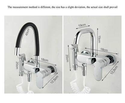 Brass Sink Taps Wall Mounted Basin Mixers Cold
