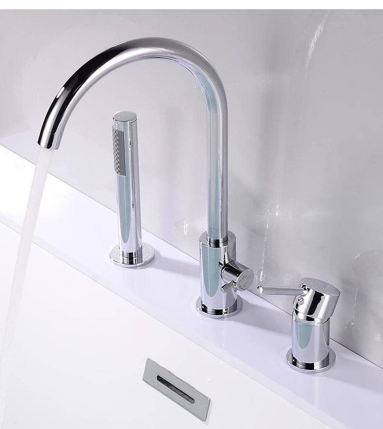 Ellen Bathtub Faucets Holes Black Cold Bath Shower