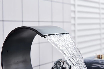 Wanmivezlo Waterfall Bathroom Basin Faucet Deck Mounted Cold