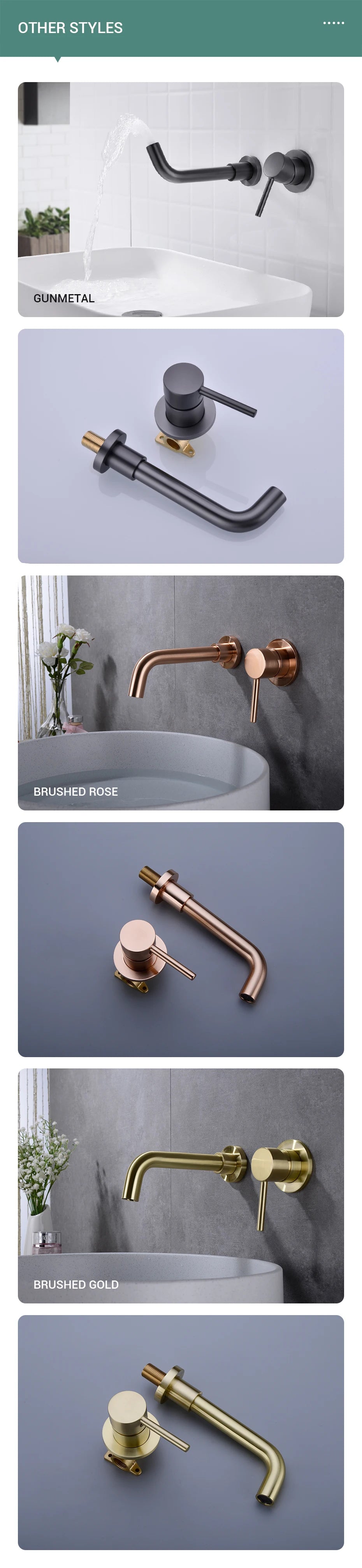 Black Bathroom Sink Faucet Brass Tap Cold Wash