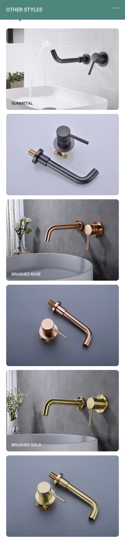 Black Bathroom Sink Faucet Brass Tap Cold Wash