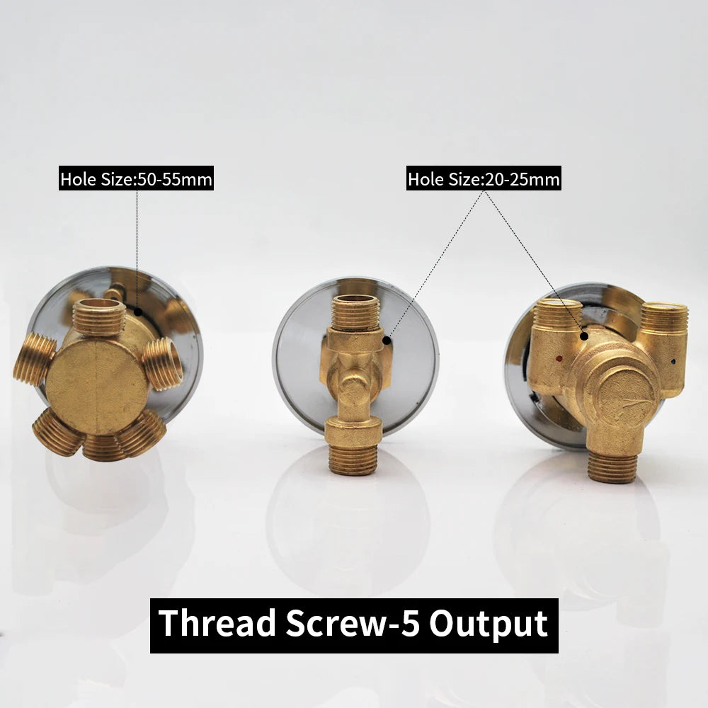 2/3/4/5 Way Output Brass Shower Valve Mixer Thermostatic
