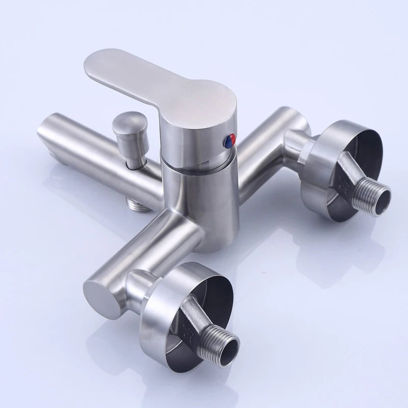 Bathroom Shower Faucet 304 Stainless Steel Triple Bathtub