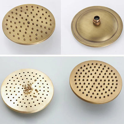 Wall Mounted Mixer Valve Rainfall Antique Brass Shower