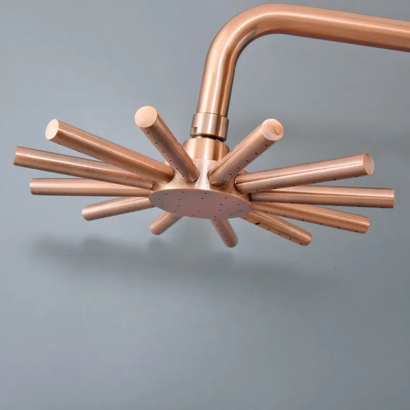 Antique Red Copper Brass Bathroom Rain Shower Head
