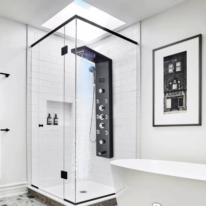 Led Light Shower Panel Waterfall Rain Digital Display