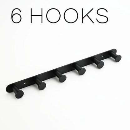Brushed Gold/White/Matte Black Stainless Steel Hooks Bathroom