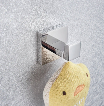 Bathroom Hardware Chrome Robe Hook Towel Rail Bar