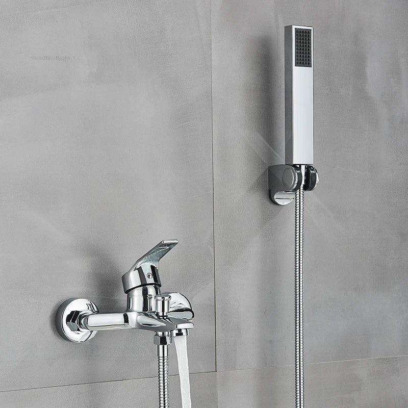 Matte Black Shower Faucet Wall Mount Bathroom Shower