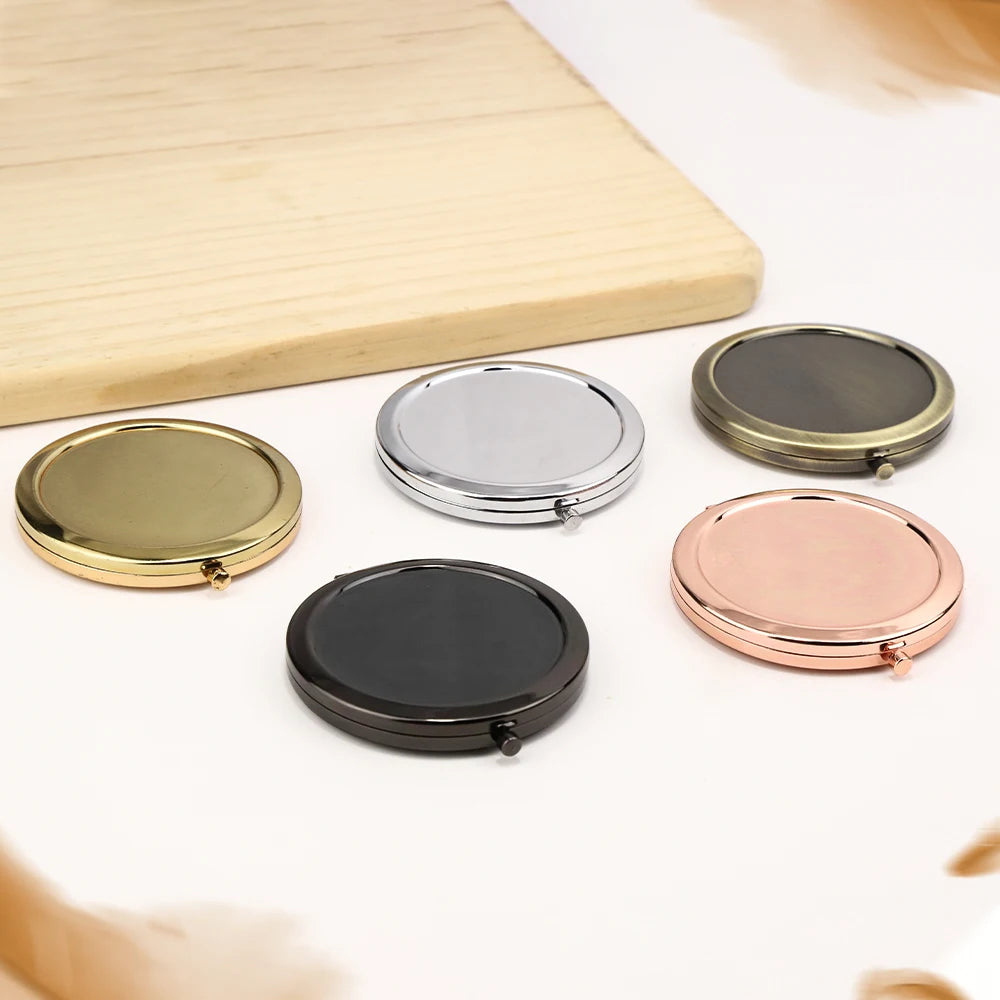 5pcs 57mm Compact Mirror Purses Pocket Makeup Mirror