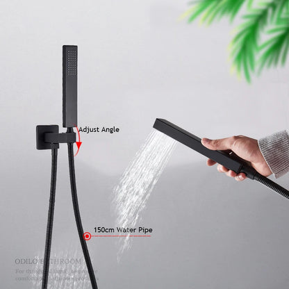 Thermostatic Shower Syste Waterfall Shower Faucet Concealed