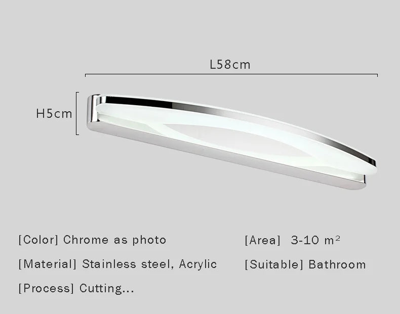 Modern 12w / 20w Led Bathroom Mirror Light