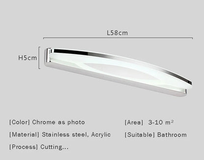 Modern 12w / 20w Led Bathroom Mirror Light