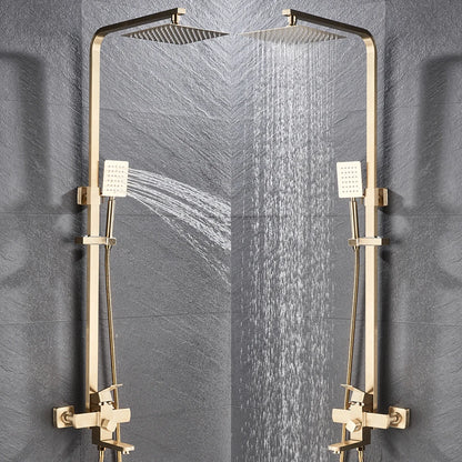 Uythner Bathroom Chrome/Black Shower Faucet Rotate Tub Spout